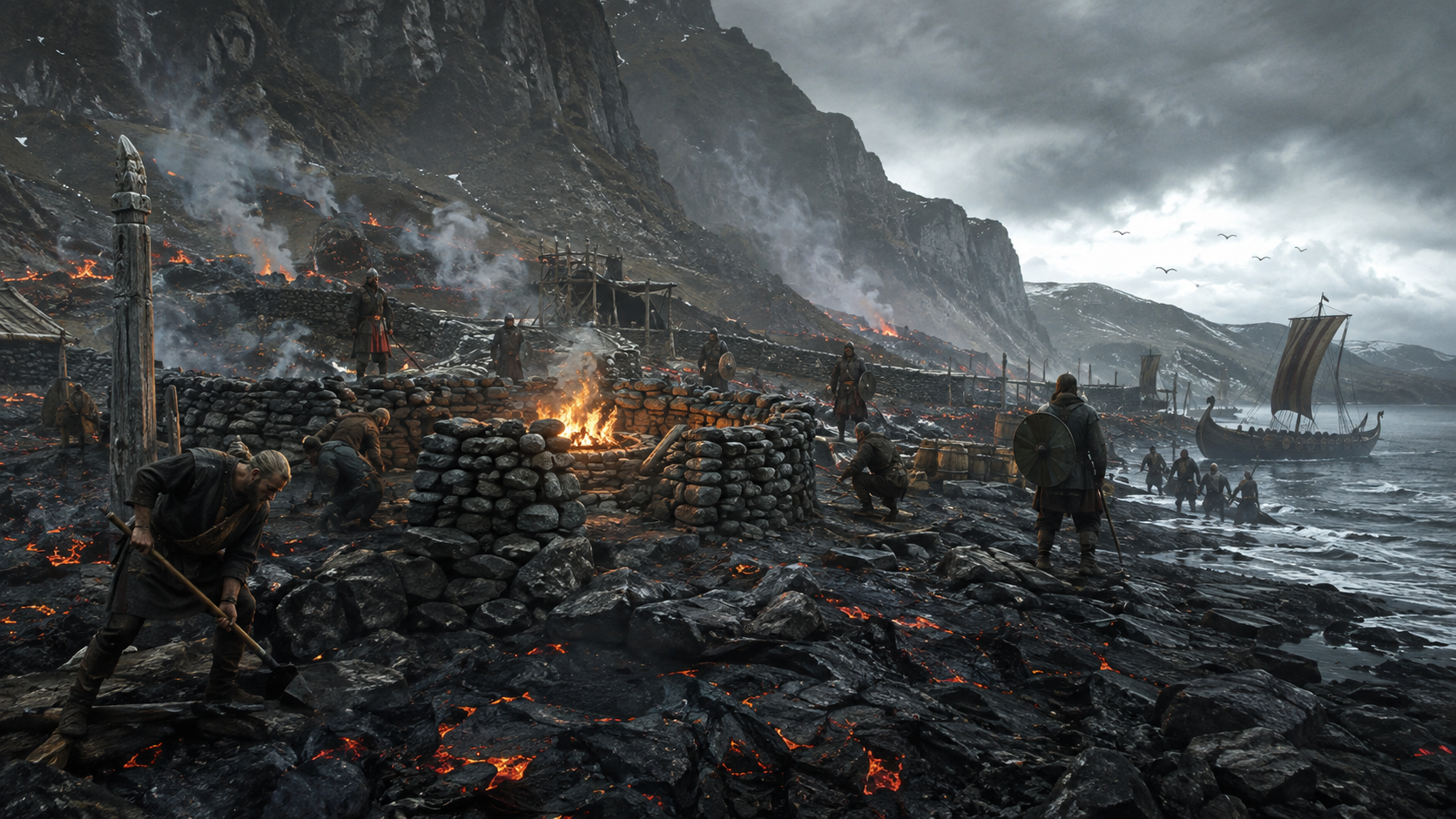 Original fireproof volcanic beachhead