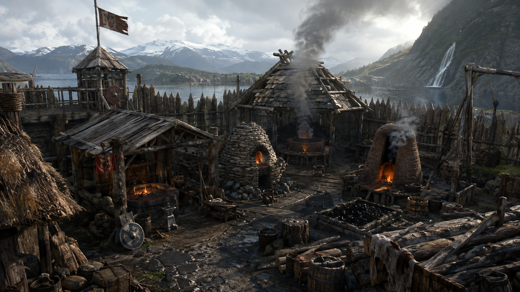 Original compact timber smelter and kiln base